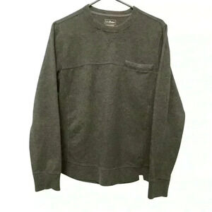 LL Bean Mens Grey Pullover Sweatshirt - Size Small
